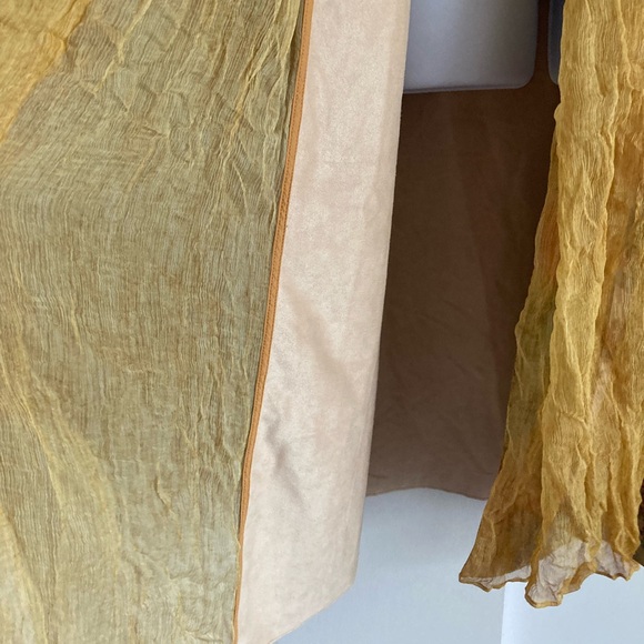 Soft Surroundings Orofino Faux Suede Open Front Watercolor Duster Jacket, Sz L - Picture 12 of 16